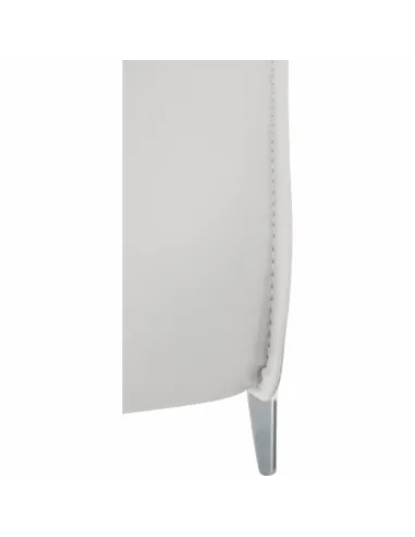 Scaun Dining TOSENA, gri deschis, pentru living/dining, 44x60.5x98 cm, piele eco și crom | MobilaOK