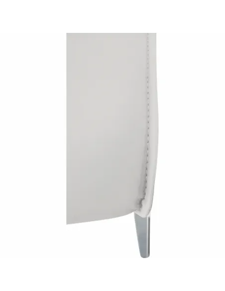 Scaun Dining TOSENA, gri deschis, pentru living/dining, 44x60.5x98 cm, piele eco și crom | MobilaOK