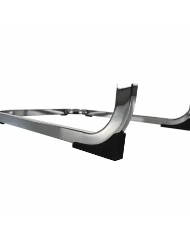 Scaun Dining TOSENA, gri deschis, pentru living/dining, 44x60.5x98 cm, piele eco și crom | MobilaOK