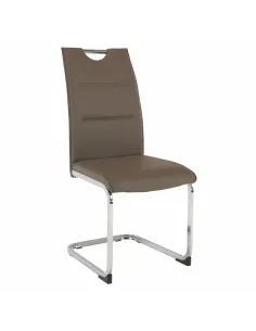 Scaun TOSENA, dining, 44x60.5x98 cm, piele eco și crom | MobilaOK