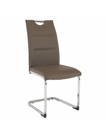 Scaun TOSENA, dining, 44x60.5x98 cm, piele eco și crom | MobilaOK