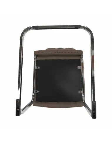 Scaun TOSENA, dining, 44x60.5x98 cm, piele eco și crom | MobilaOK