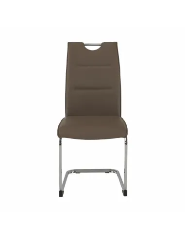 Scaun TOSENA, dining, 44x60.5x98 cm, piele eco și crom | MobilaOK