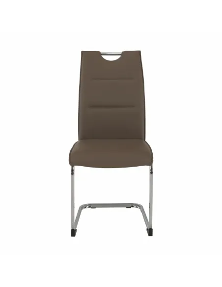 Scaun TOSENA, dining, 44x60.5x98 cm, piele eco și crom | MobilaOK