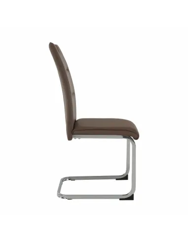 Scaun TOSENA, dining, 44x60.5x98 cm, piele eco și crom | MobilaOK