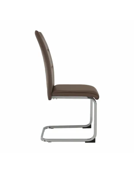 Scaun TOSENA, dining, 44x60.5x98 cm, piele eco și crom | MobilaOK