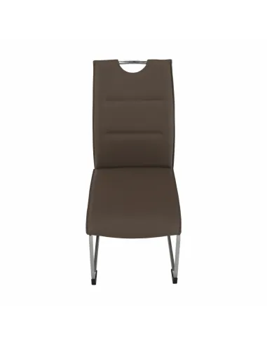 Scaun TOSENA, dining, 44x60.5x98 cm, piele eco și crom | MobilaOK