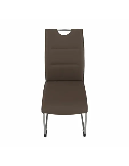 Scaun TOSENA, dining, 44x60.5x98 cm, piele eco și crom | MobilaOK