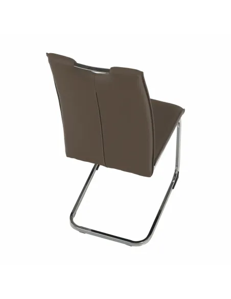 Scaun TOSENA, dining, 44x60.5x98 cm, piele eco și crom | MobilaOK