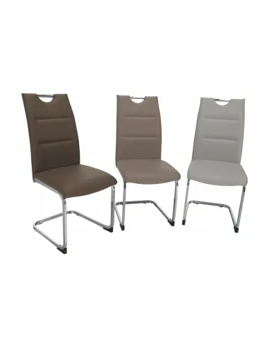 Scaun TOSENA, dining, 44x60.5x98 cm, piele eco și crom | MobilaOK