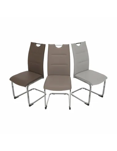 Scaun TOSENA, dining, 44x60.5x98 cm, piele eco și crom | MobilaOK