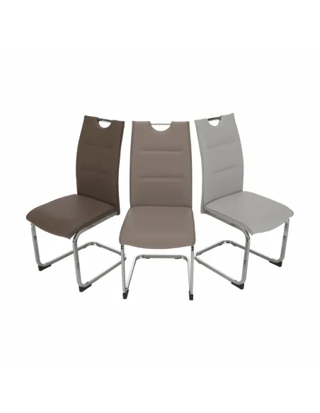 Scaun TOSENA, dining, 44x60.5x98 cm, piele eco și crom | MobilaOK