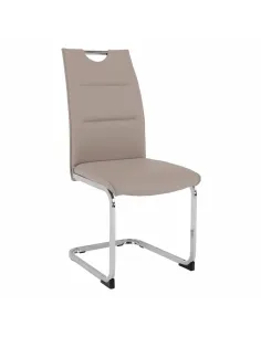 Scaun Dining TOSENA, living/dining, 44x60.5x98 cm, Piele eco și crom | MobilaOK