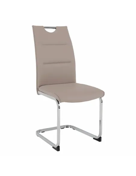 Scaun Dining TOSENA, living/dining, 44x60.5x98 cm, Piele eco și crom | MobilaOK