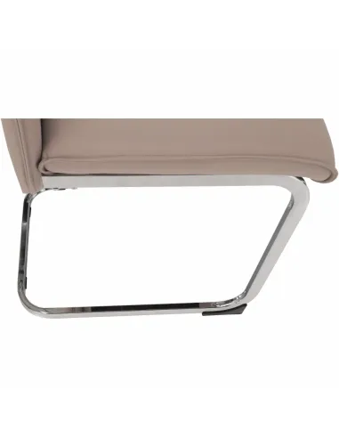 Scaun Dining TOSENA, living/dining, 44x60.5x98 cm, Piele eco și crom | MobilaOK