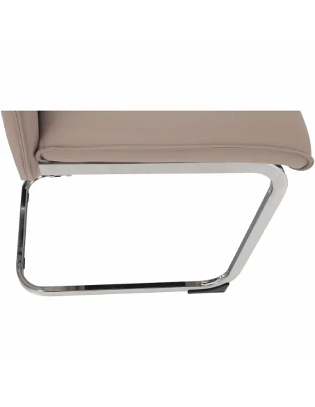 Scaun Dining TOSENA, living/dining, 44x60.5x98 cm, Piele eco și crom | MobilaOK