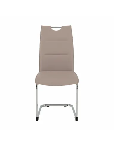 Scaun Dining TOSENA, living/dining, 44x60.5x98 cm, Piele eco și crom | MobilaOK