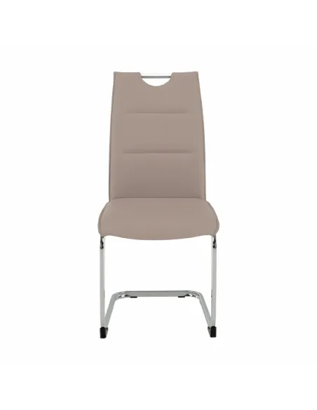 Scaun Dining TOSENA, living/dining, 44x60.5x98 cm, Piele eco și crom | MobilaOK