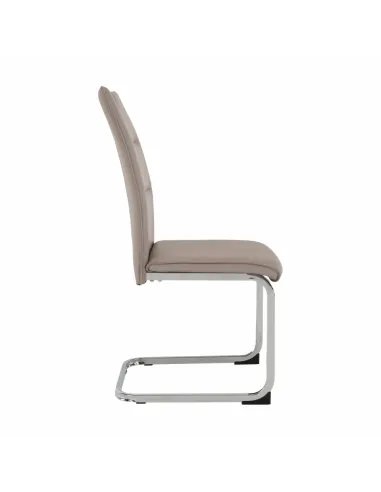 Scaun Dining TOSENA, living/dining, 44x60.5x98 cm, Piele eco și crom | MobilaOK
