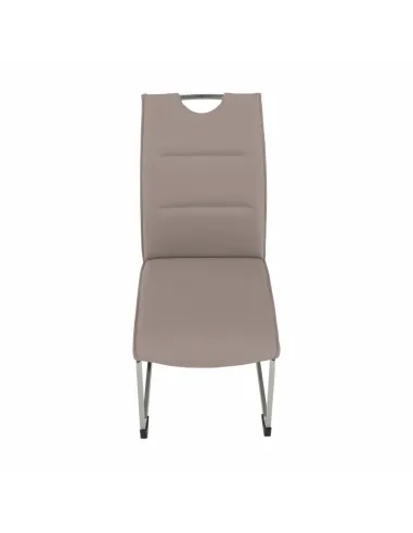 Scaun Dining TOSENA, living/dining, 44x60.5x98 cm, Piele eco și crom | MobilaOK