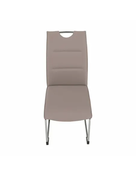 Scaun Dining TOSENA, living/dining, 44x60.5x98 cm, Piele eco și crom | MobilaOK