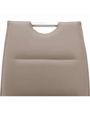 Scaun Dining TOSENA, living/dining, 44x60.5x98 cm, Piele eco și crom | MobilaOK