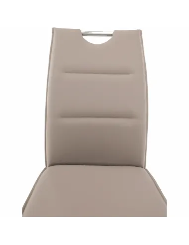 Scaun Dining TOSENA, living/dining, 44x60.5x98 cm, Piele eco și crom | MobilaOK