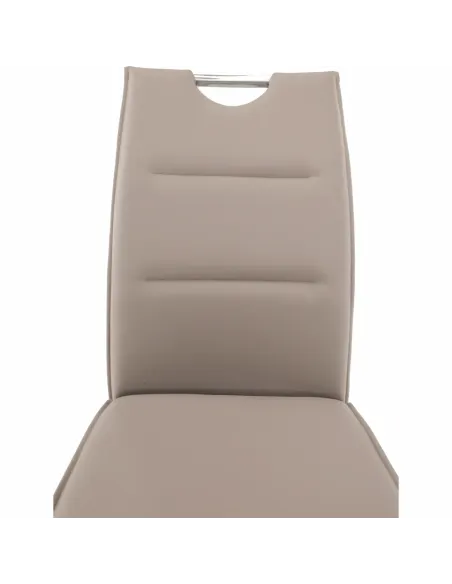 Scaun Dining TOSENA, living/dining, 44x60.5x98 cm, Piele eco și crom | MobilaOK