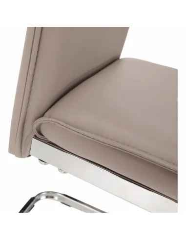 Scaun Dining TOSENA, living/dining, 44x60.5x98 cm, Piele eco și crom | MobilaOK