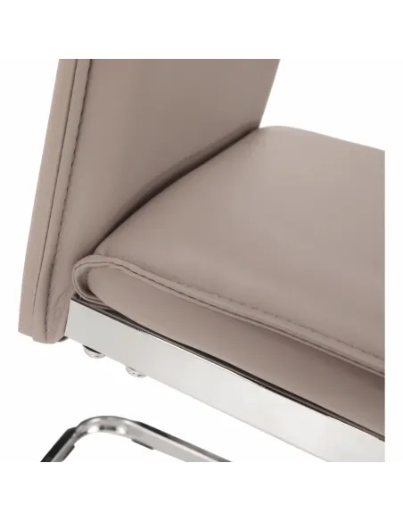 Scaun Dining TOSENA, living/dining, 44x60.5x98 cm, Piele eco și crom | MobilaOK