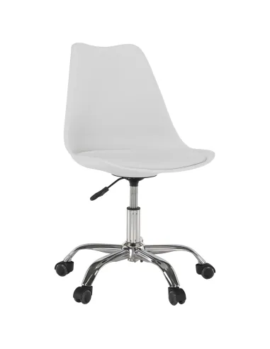 Scaun de birou DARISA NEW, alb, 48x56x81-90 cm | MobilaOK