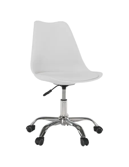Scaun de birou DARISA NEW, alb, 48x56x81-90 cm | MobilaOK