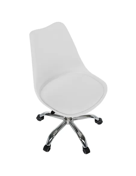 Scaun de birou DARISA NEW, alb, 48x56x81-90 cm | MobilaOK