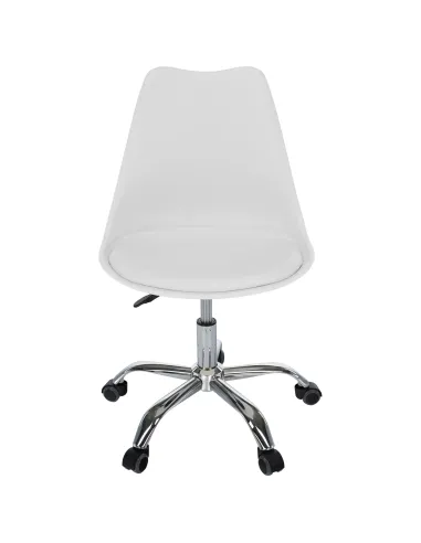 Scaun de birou DARISA NEW, alb, 48x56x81-90 cm | MobilaOK