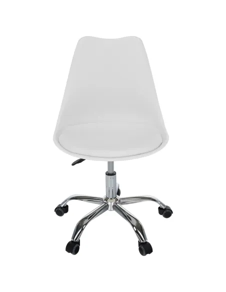 Scaun de birou DARISA NEW, alb, 48x56x81-90 cm | MobilaOK