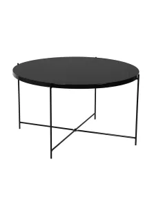 Măsuță de cafea KURTIS living 60x40x60 cm sticlă/metal | MobilaOK