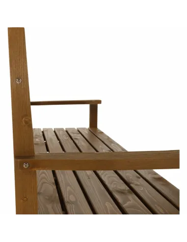Bancă de grădină AMULA, maro, 150x56x88 cm, Lemn | MobilaOK