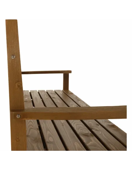 Bancă de grădină AMULA, maro, 150x56x88 cm, Lemn | MobilaOK