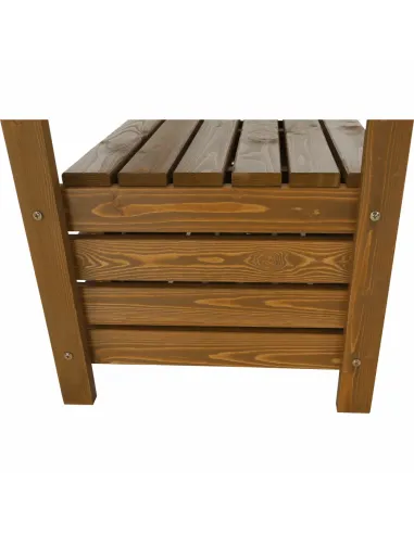 Bancă de grădină AMULA, maro, 150x56x88 cm, Lemn | MobilaOK