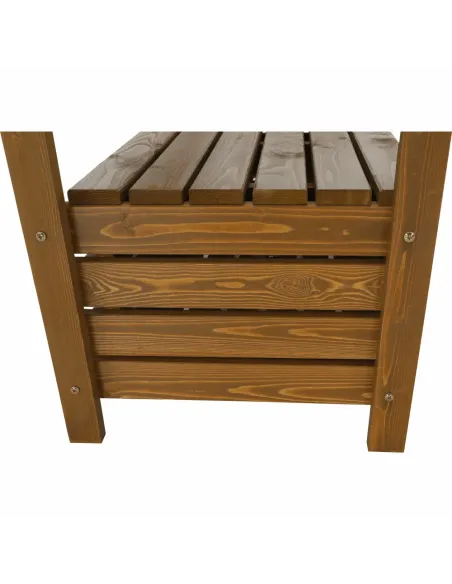 Bancă de grădină AMULA, maro, 150x56x88 cm, Lemn | MobilaOK