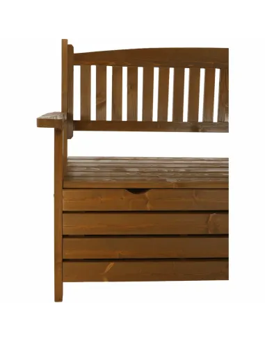 Bancă de grădină AMULA, maro, 150x56x88 cm, Lemn | MobilaOK