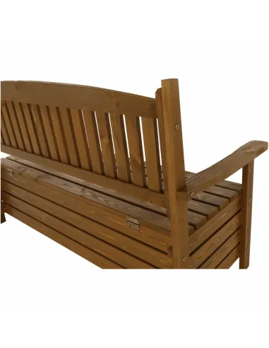 Bancă de grădină AMULA, maro, 150x56x88 cm, Lemn | MobilaOK