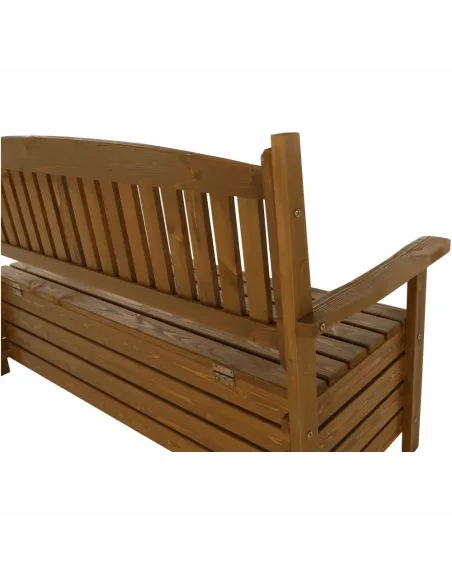 Bancă de grădină AMULA, maro, 150x56x88 cm, Lemn | MobilaOK