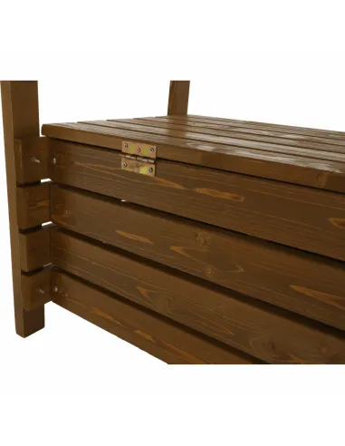 Bancă de grădină AMULA, maro, 150x56x88 cm, Lemn | MobilaOK