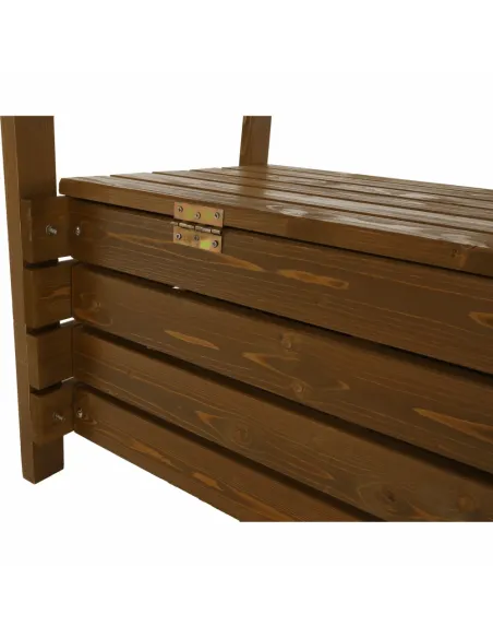 Bancă de grădină AMULA, maro, 150x56x88 cm, Lemn | MobilaOK