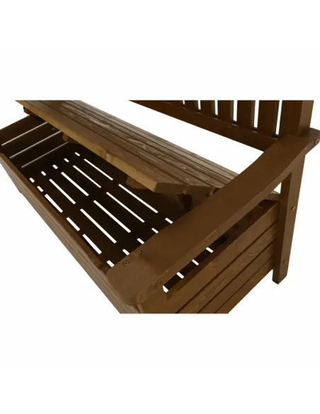 Bancă de grădină AMULA, maro, 150x56x88 cm, Lemn | MobilaOK