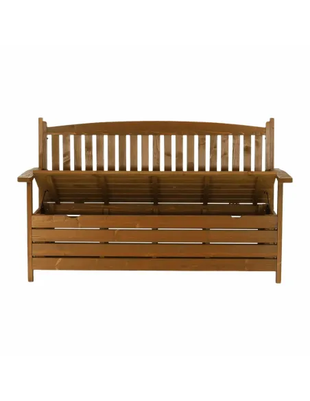 Bancă de grădină AMULA, maro, 150x56x88 cm, Lemn | MobilaOK