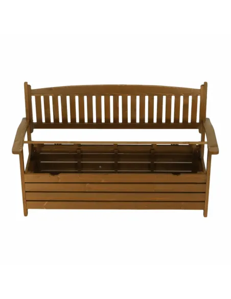 Bancă de grădină AMULA, maro, 150x56x88 cm, Lemn | MobilaOK