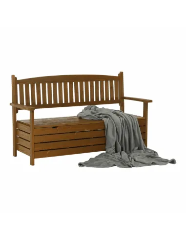 Bancă de grădină AMULA, maro, 150x56x88 cm, Lemn | MobilaOK