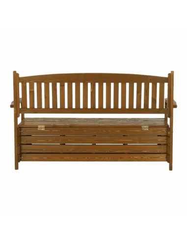 Bancă de grădină AMULA, maro, 150x56x88 cm, Lemn | MobilaOK